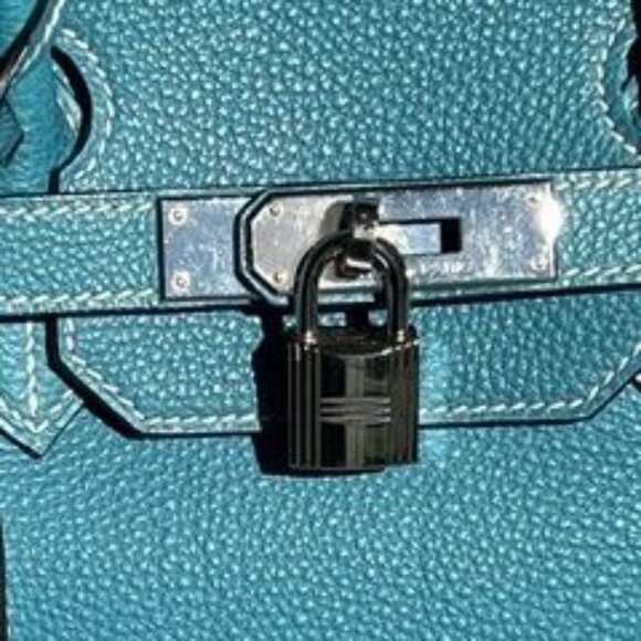 Hermes Birkin 35 Blue Togo Leather Palladium Hardware - Picture 9 of 15